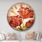 Designart 'Three Poppies Flower Traditional Wall Clock